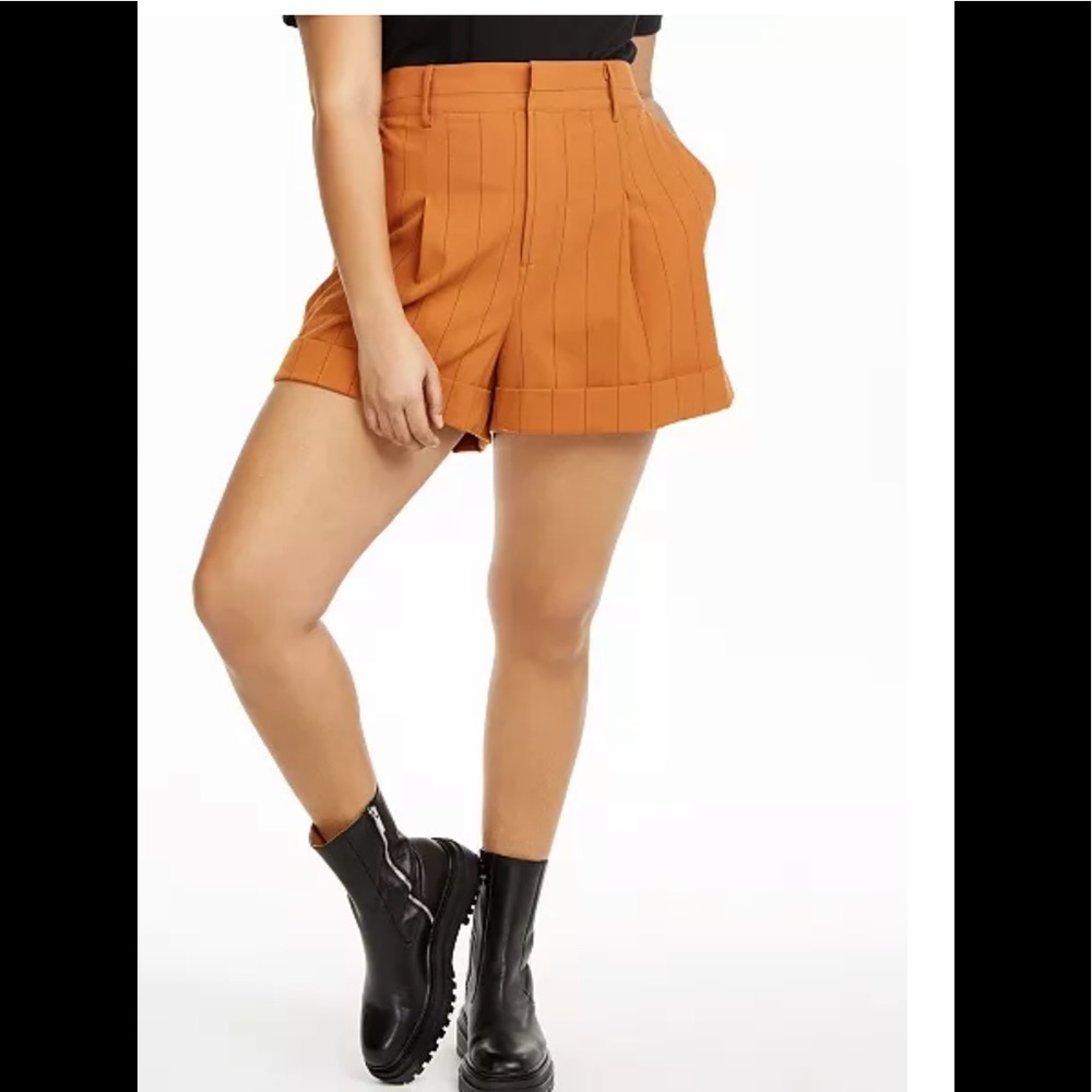 Danielle Bernstein Pinstriped Shorts Size 20W NWT